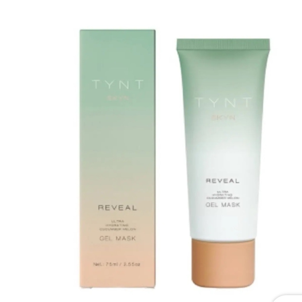 5/$35 TYNT SKYN Skincare Reveal Gel Mask - Green and Tan package